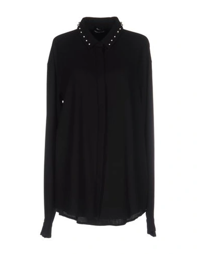Shop Anthony Vaccarello Solid Color Shirts & Blouses In Black