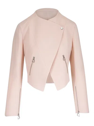 Akris Ariel Asymmetric Wool Crepe Jacket