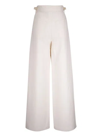 Akris Finnian Wide Leg Cotton Stretch Denim Pants