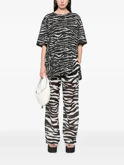 Attico White And Black Long Pant