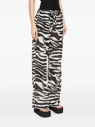 Attico White And Black Long Pant