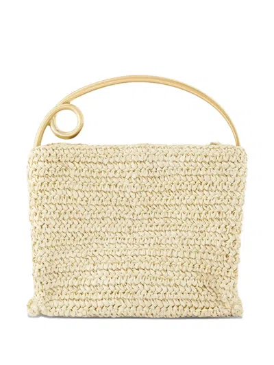Cult Gaia Womens Natural Lalli Raffia Top-handle Bag