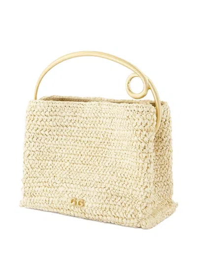 Cult Gaia Womens Natural Lalli Raffia Top-handle Bag