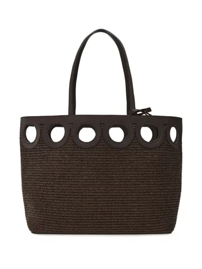 Ferragamo Large Raffia Tote Bag