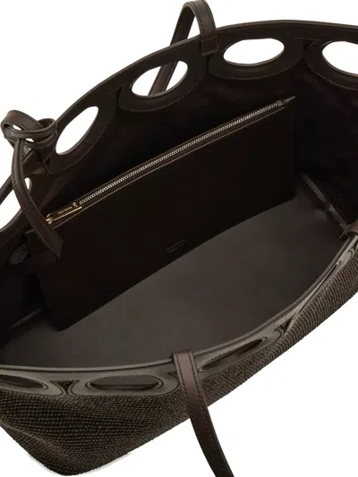 Ferragamo Large Raffia Tote Bag