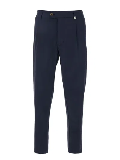 Myths Blue Pants With Logo On The Front And Details With Pence