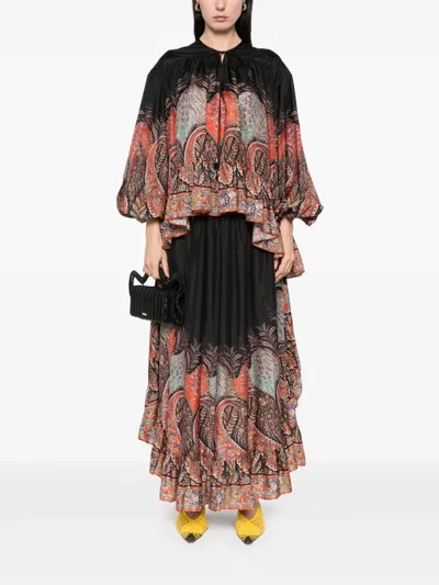 Zimmermann Rhiannon Ruffled Paisley-print Organic Silk Blouse