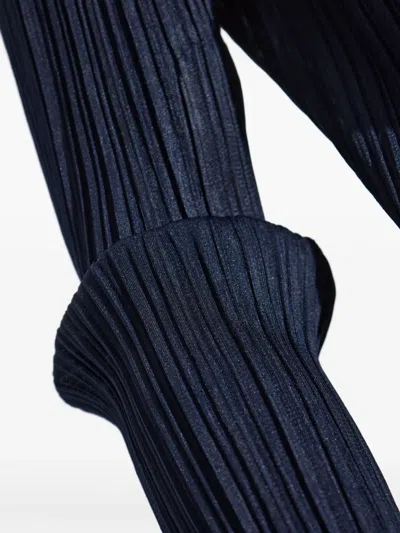 Issey Miyake Pleated Top In Blue
