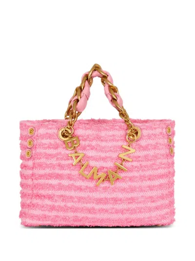 Balmain 1945 Soft Tweed Shoulder Bag