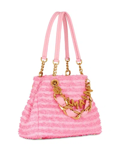Balmain 1945 Soft Tweed Shoulder Bag