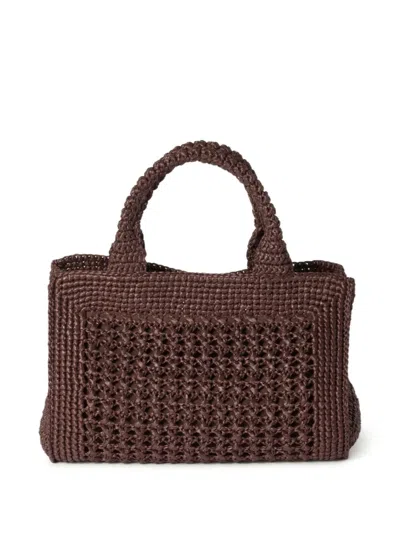 Miu Miu Raffia-effect Woven Handbag