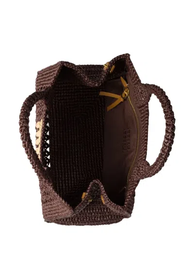 Miu Miu Raffia-effect Woven Handbag