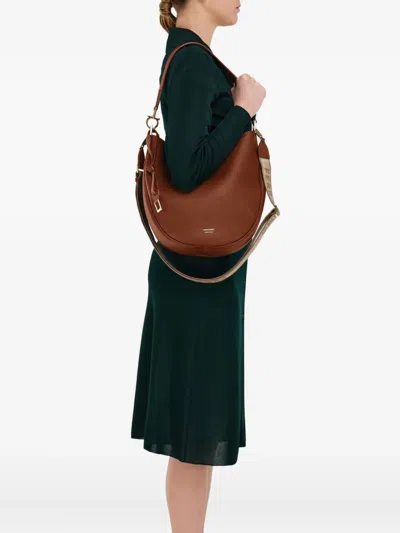 Ferragamo Leather Hobo Bag Crossbody Bags Brown