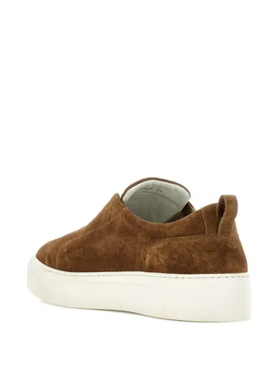 Kiton Slip-on Suede Leather Sneakers In Brown