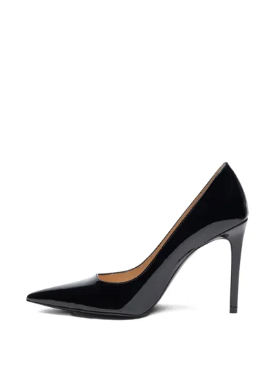 Stuart Weitzman Stuart Patent Leather Stiletto Pumps In Black