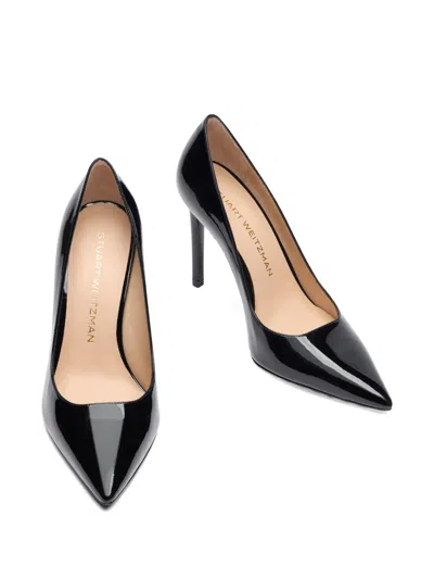 Stuart Weitzman Stuart Patent Leather Stiletto Pumps In Black