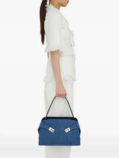Ferragamo Small Hug Denim Shoulder Bag