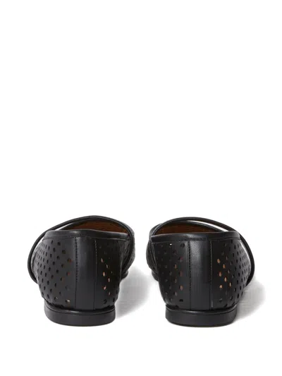 Stella Mccartney Black Ryder Perforated Ballerina Flats