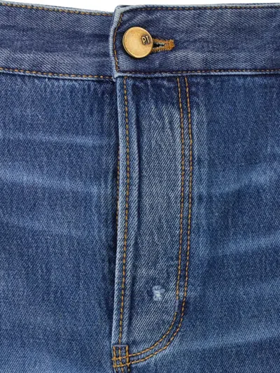 Pt Torino 'reggae' Blue Jeans With Tapered Leg And Logo Patch On The Rear