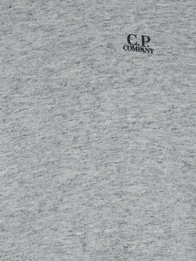 C.p. Company Grey T-shirt With Logo Printed On The Front In Cotton Man