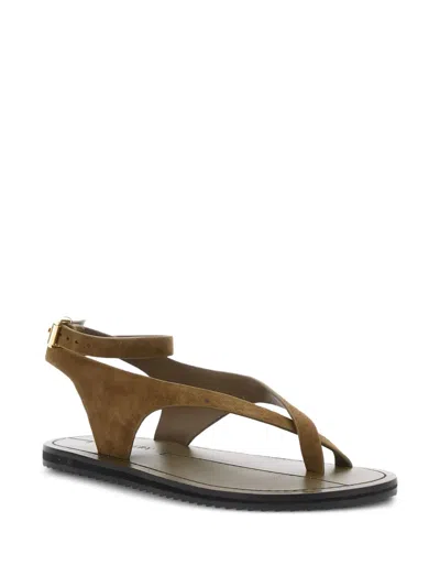 A.emery Millar Suede Ankle-strap Sandals In Brown