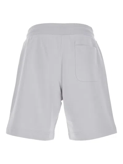 Parajumpers 'cairo' Grey Shorts With Drawstring Waist And Logo Patch On The Front