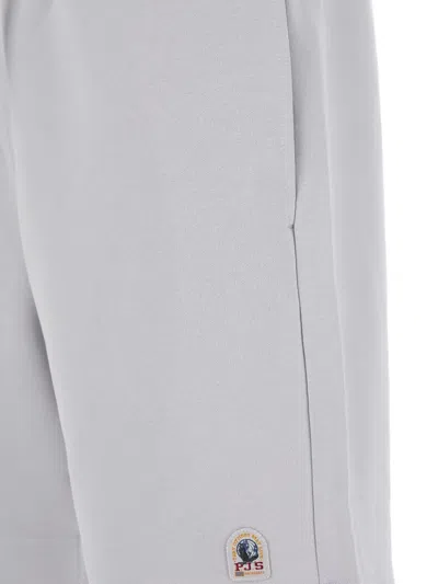Parajumpers 'cairo' Grey Shorts With Drawstring Waist And Logo Patch On The Front