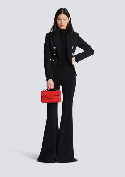 Balmain Ribbed Viscose Jersey Crop Top