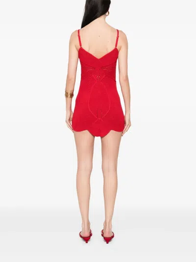 Cult Gaia Marlow Cutout Crocheted Cotton Mini Dress
