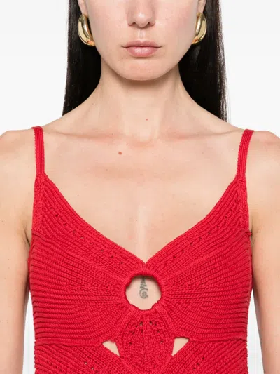Cult Gaia Marlow Cutout Crocheted Cotton Mini Dress