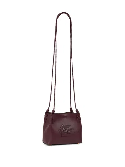 Etro Arnica Xs Shoulder Bag In Signature Brown Canvas