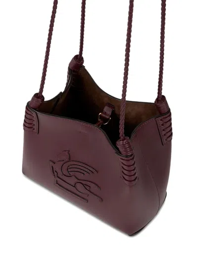 Etro Arnica Xs Shoulder Bag In Signature Brown Canvas