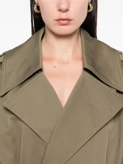 The Frankie Shop Zurich Oversized Cotton Cropped Trench Coat