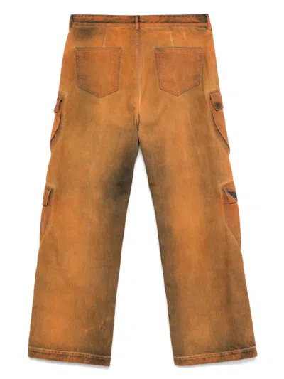 Rick Owens Drkshdw Double Cargo Jeans In Brown