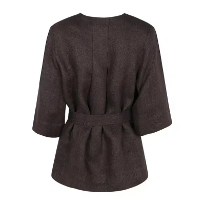 P.a.r.o.s.h Parosh Relaxed Fit Linen Blouse With V-neckline