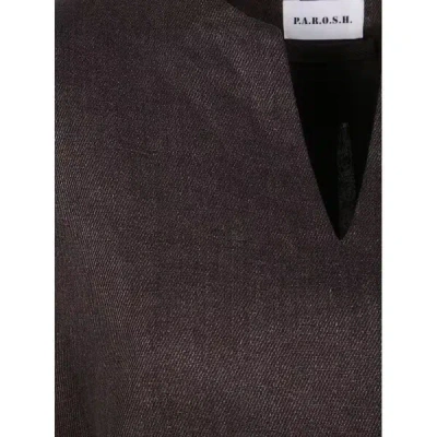 P.a.r.o.s.h Parosh Relaxed Fit Linen Blouse With V-neckline