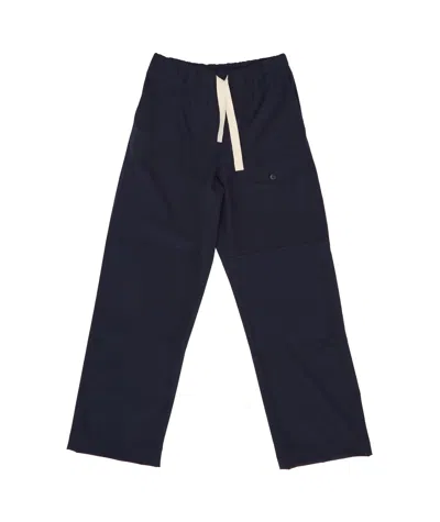 Dries Van Noten Elastic Waist Casual Pants In Blue