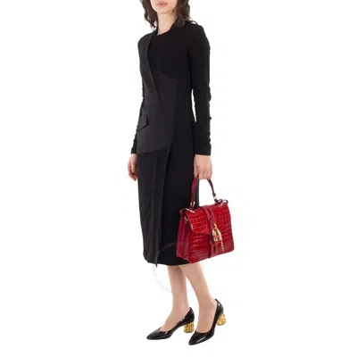 Chloé Chloe Calfskin Crocodile Embossed Small Aby Day Shoulder Bag
