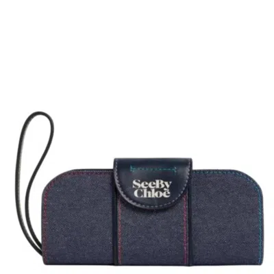 See By Chloé See By Chloe Laetizia Long Folded Denim Wallet