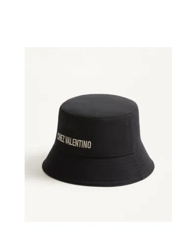 Valentino Garavani Chez  Cotton Bucket Hat With Embroidery