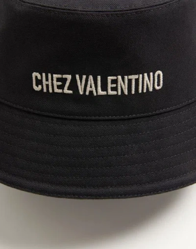 Valentino Garavani Chez  Cotton Bucket Hat With Embroidery