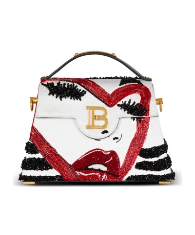 Balmain B-buzz Dynasty Make Up Bag In Embroidered Satin