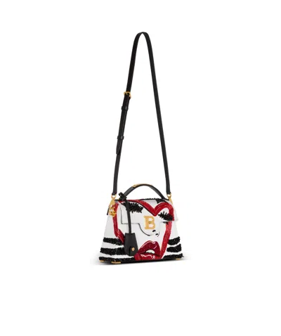 Balmain B-buzz Dynasty Make Up Bag In Embroidered Satin