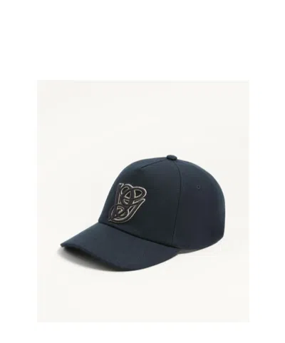 Valentino Garavani Cotton Baseball Cap With Embroidery In Blue