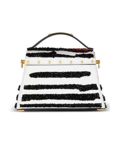 Balmain B-buzz Dynasty Make Up Bag In Embroidered Satin