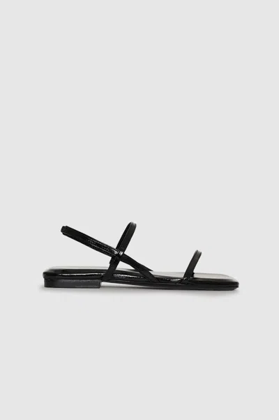 Anine Bing Hilda Flat Sandals In Black