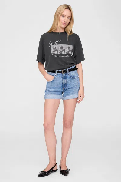 Shop Anine Bing Ashton Tee Concert In Washed Black