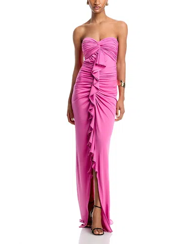 Cinq À Sept Jennette Ruffle Detail Strapless Gown