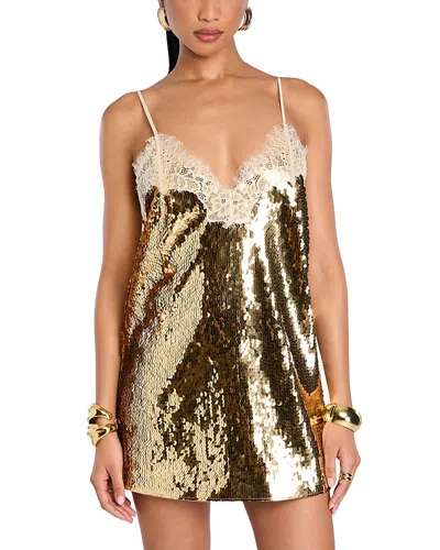 Retroféte Olive Sequined Mini Dress