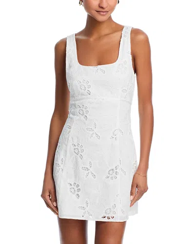 Ramy Brook Amalia Floral Embroidery Cotton Minidress